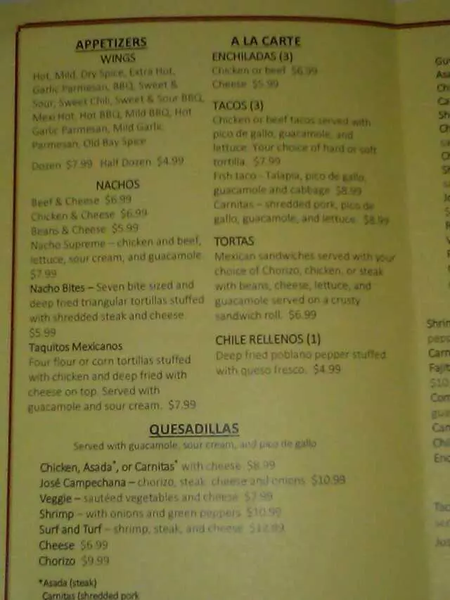 Jose’ and Tony’s Mexican Restaurant