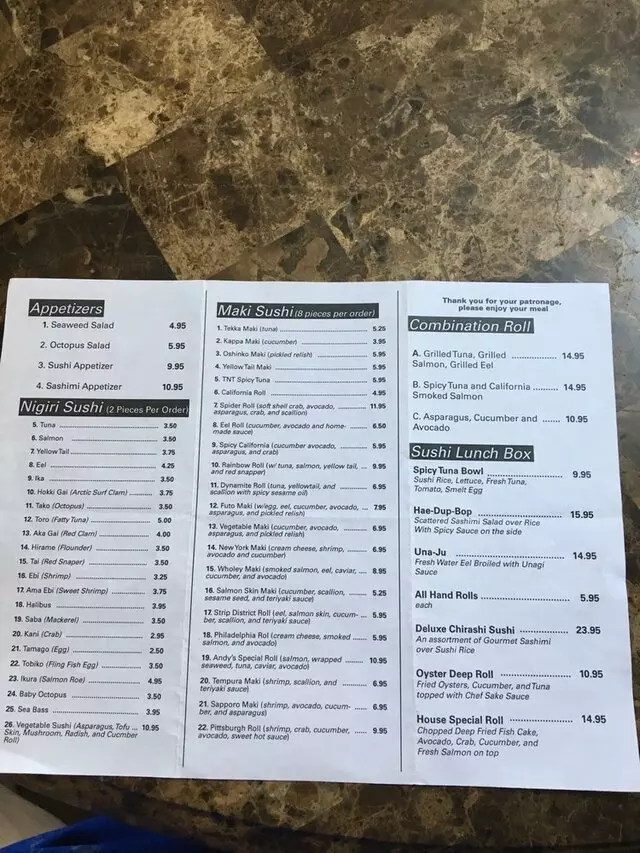 Andy’s Sushi Bar